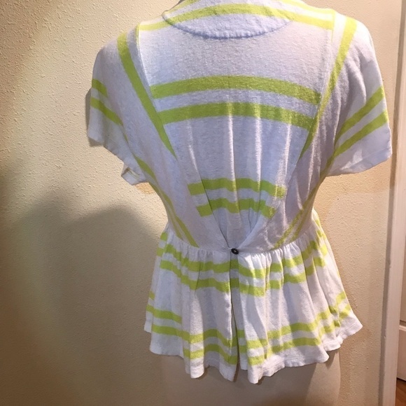 Anthologie peplum Postmark striped Top  XS - Picture 2 of 4